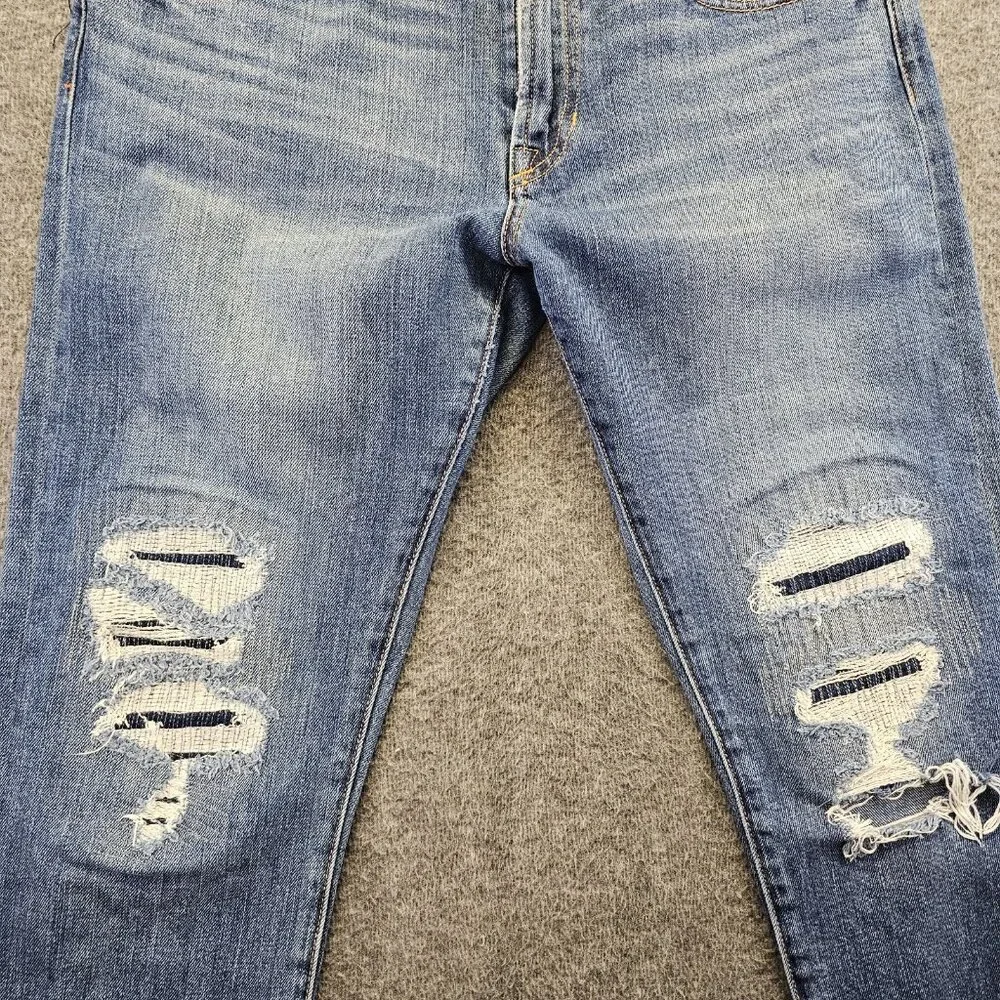 Jean Shop Jeans Womens Size 28 P Ellen Petite Distressed Selvedge Denim EUC - Picture 4 of 13